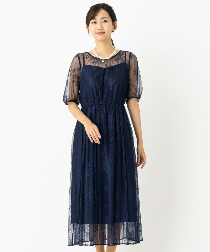 JILL STUART ジルスチュアート チュールレースバックリボンドレス