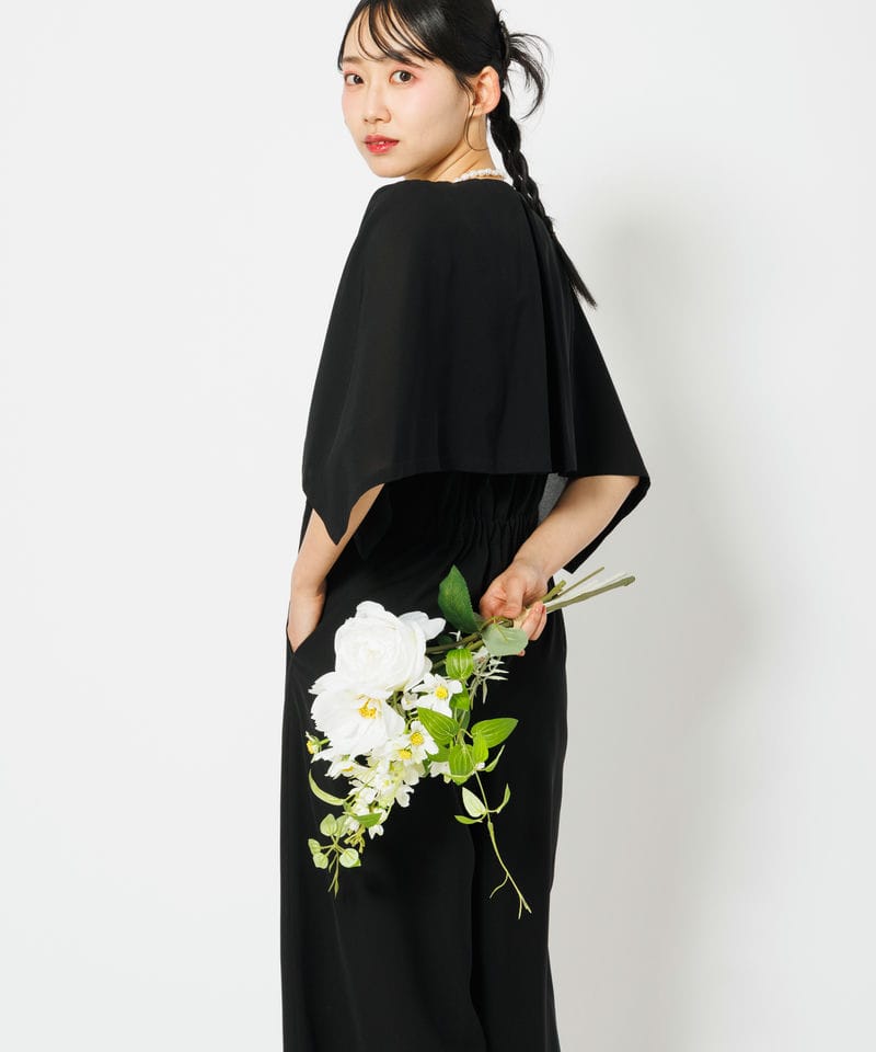 Select Shop レースジャガードオールインワン ブラック系 | 結婚式