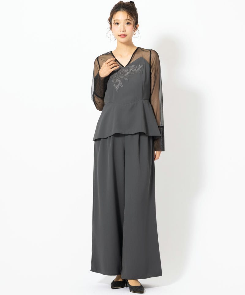 ANDRESD パンツドレス ANDRESD アンドレスド レースパネルアクセントセットアップパンツ