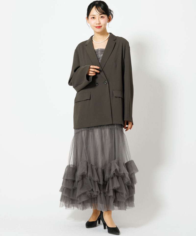 ANDRESD アンドレスド ボリュームチュ―ルジャケットセットドレス