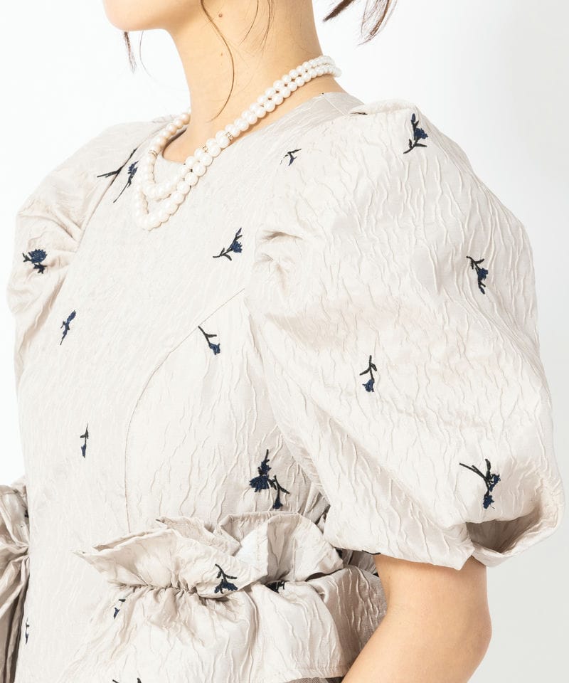 ANDRESD アンドレスド ブロッサムフリルドレス ベージュ系 | 結婚式