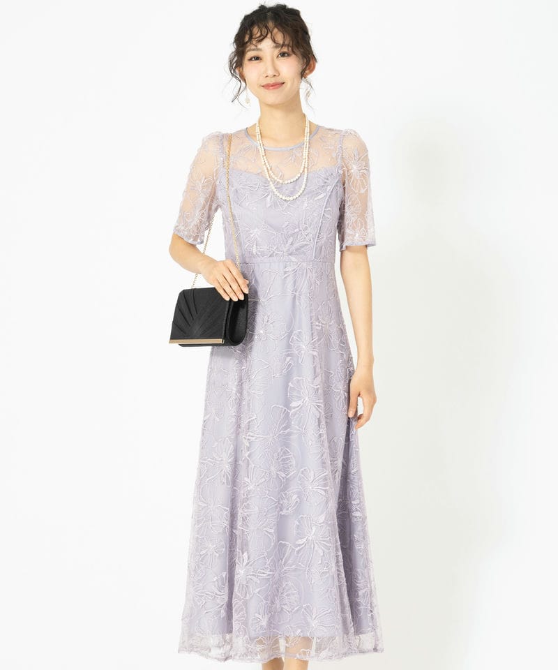 SNIDEL スナイデル シャイニーレースドレス その他 x ブルー系 | 結婚