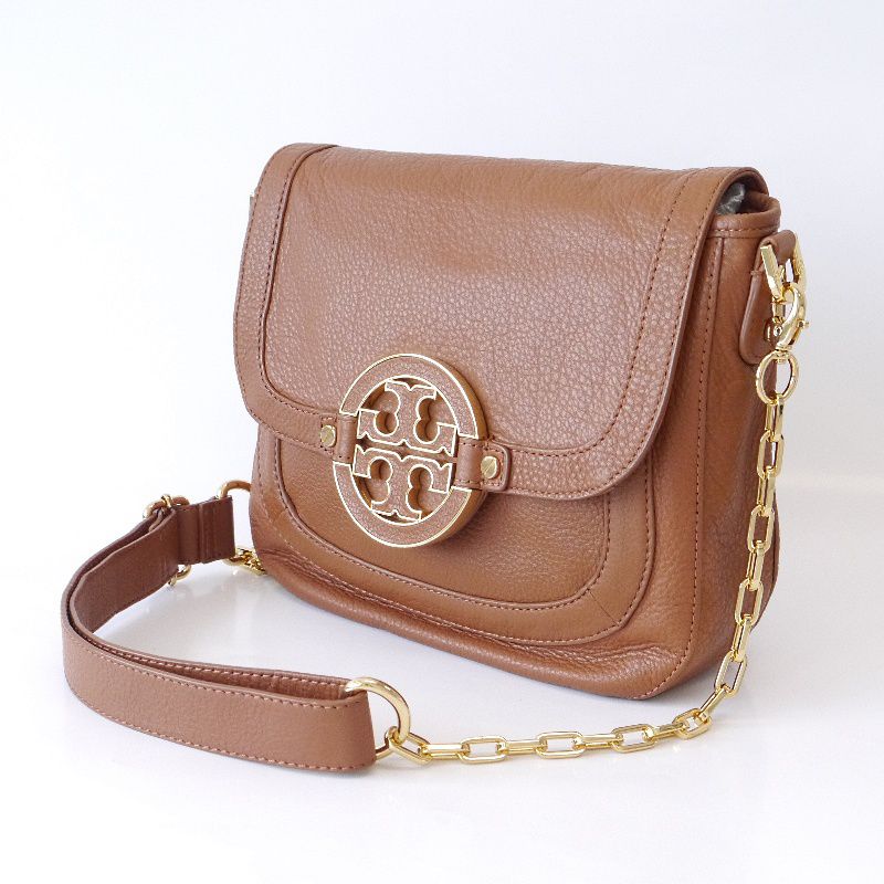 【良品】TORY BURCH ショルダーバッグ　アマンダ　ベージュ Tory Burch アマンダクロスボディー メッセンジャーバッグ ベージュ系
