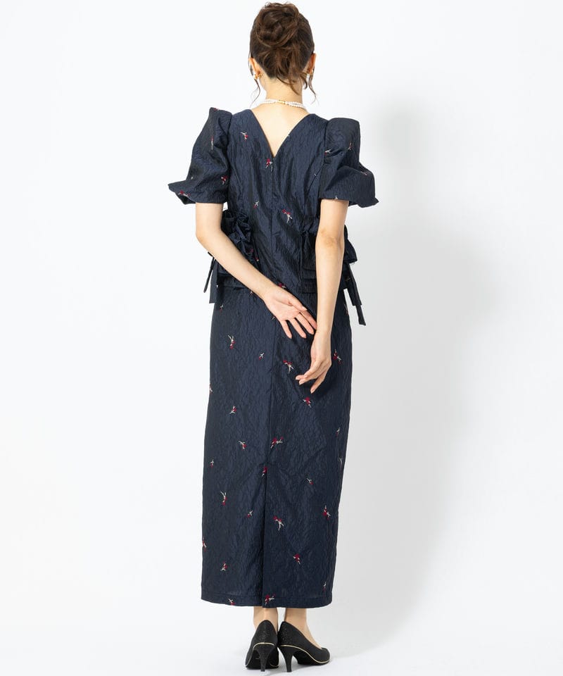 ANDRESD アンドレスド ブロッサムフリルドレス ネイビー系 | 結婚式