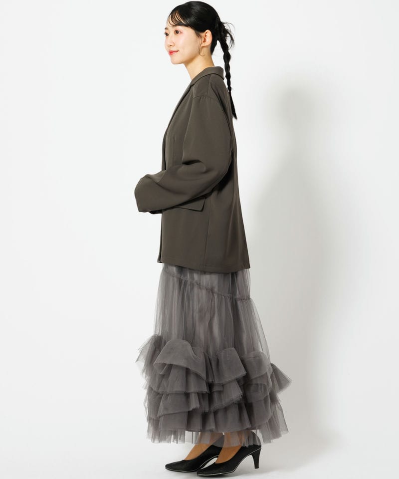 ANDRESD アンドレスド ボリュームチュ―ルジャケットセットドレス