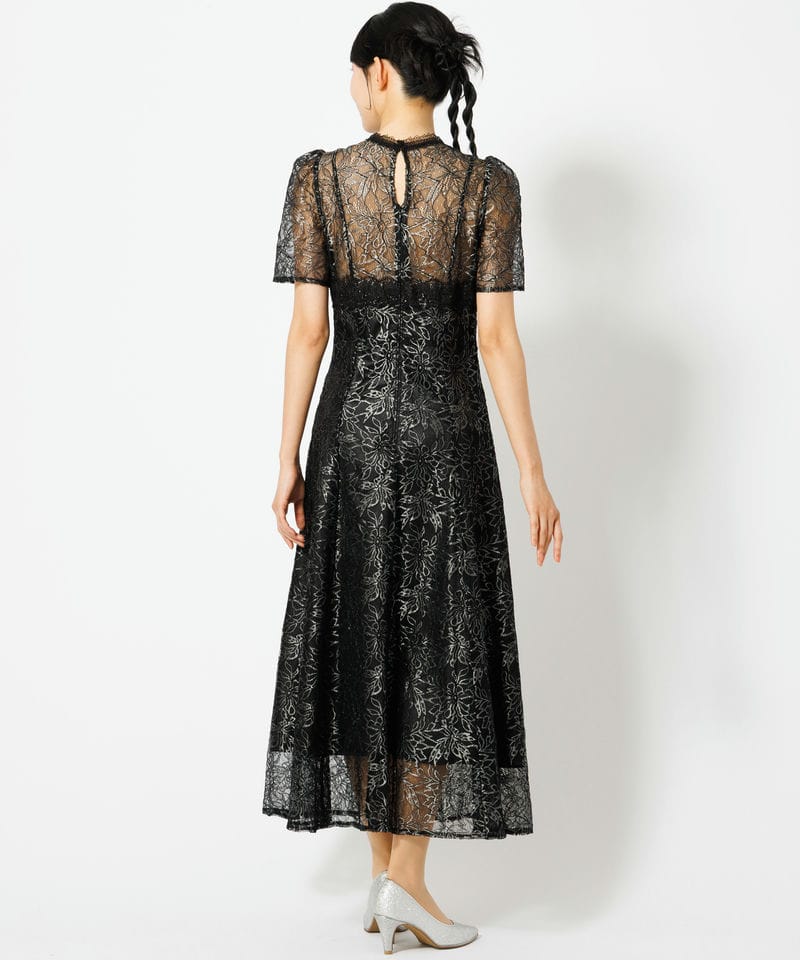 SNIDEL 【ドレス2点セット】シャイニーレースドレス ブラック系 | 結婚