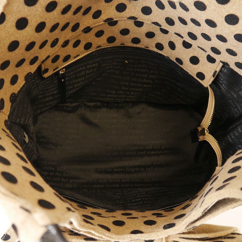 Kate spade ケイトスペード ドット柄ビックリボントートバッグ