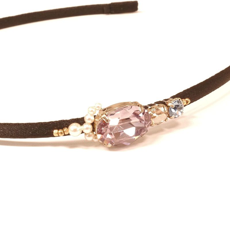 COMPLEX BIZ コンプレックスビズラインストーン＆パールカチューシャ