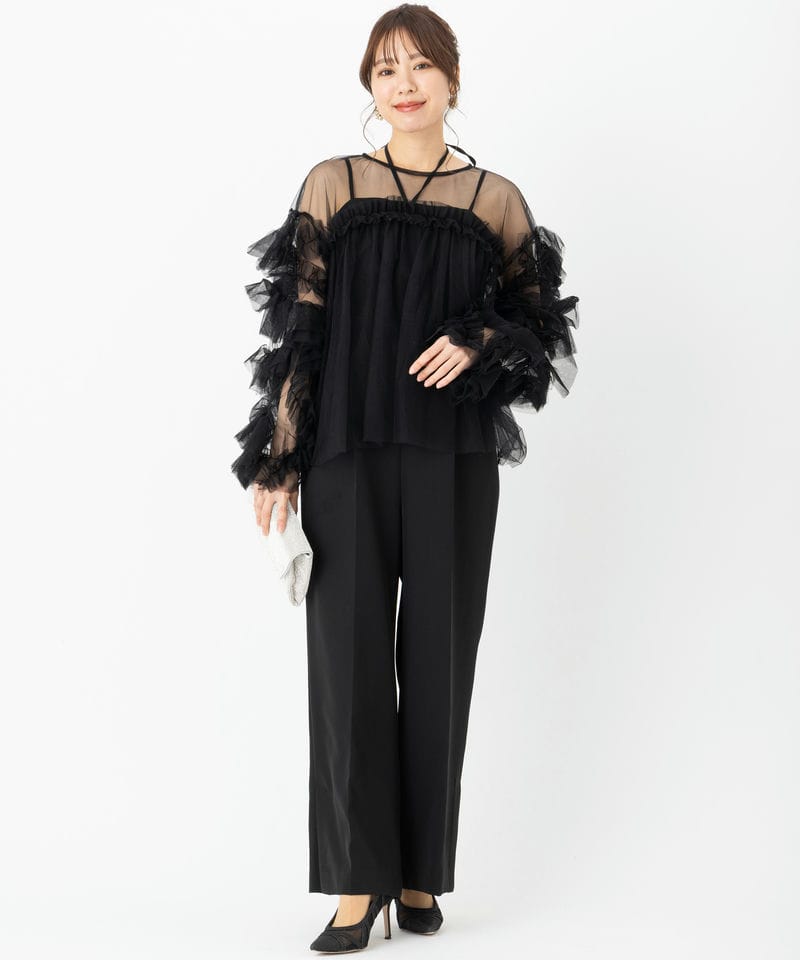 ANDRESD アンドレスド デコラティブチュールトップス&ダブルクロス