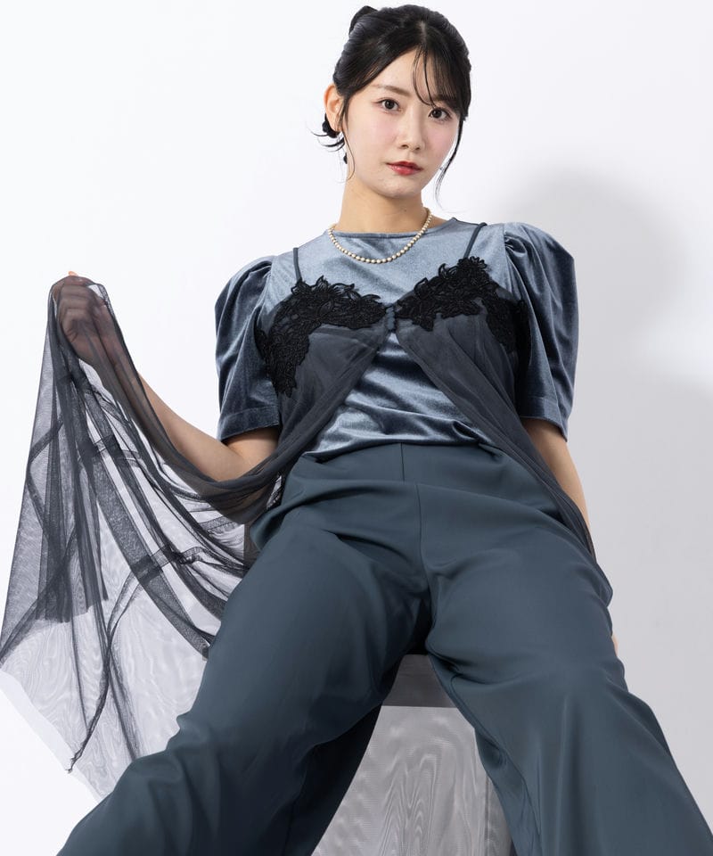 et.UNiVER エト.ユニヴェール レイヤードベロアドレス ブルー系 | 結婚