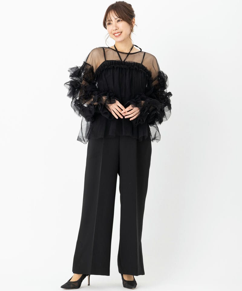 ANDRESD アンドレスド デコラティブチュールトップス&ダブルクロス