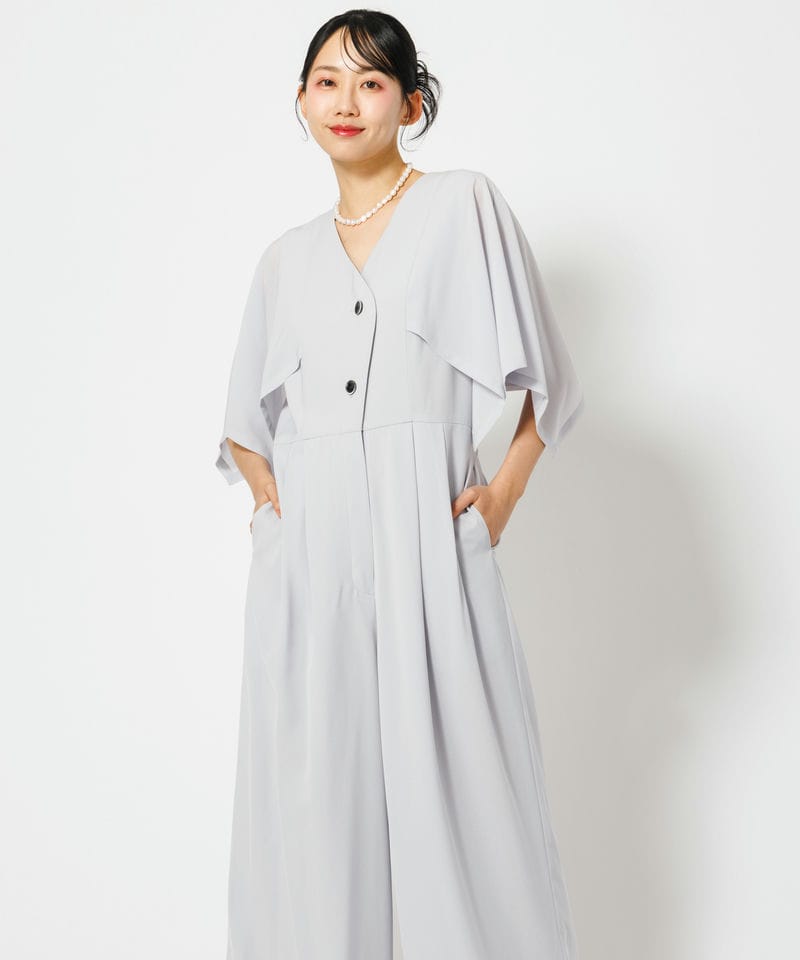 PANORMO パノルモ フロージャンプスーツ ブルー系 | 結婚式パーティー