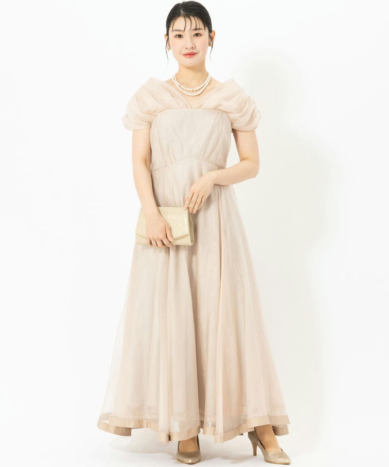 Mystrada マイストラーダ オフショルフレアドレス ピンク系 | 結婚式