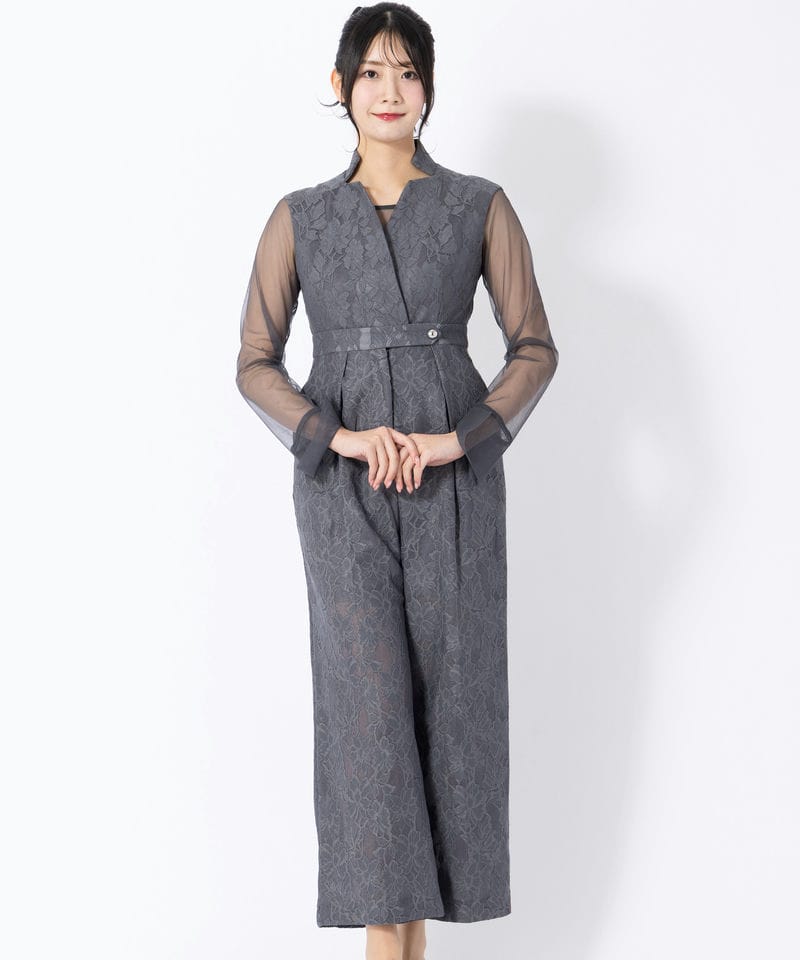 GRACE CONTINENTAL グレースコンチネンタル 刺繍ワイドサロペット