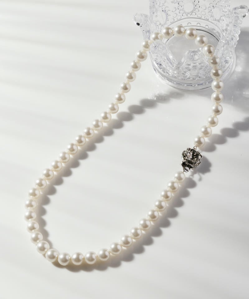 Select Shop 8mm玉 貝パールネックレス ホワイト系 | 結婚式パーティー 