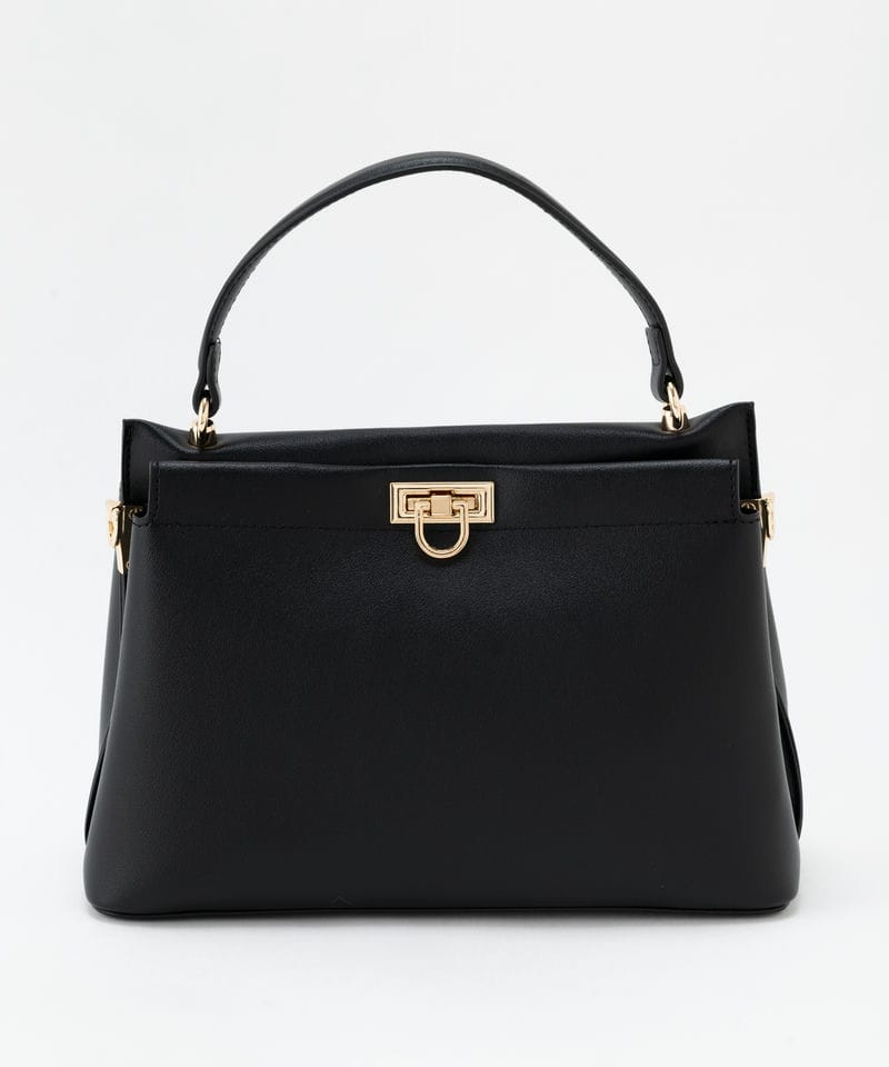 FURLA フルラ サフィアーノレザー2WAYショルダーバッグ ブラック系