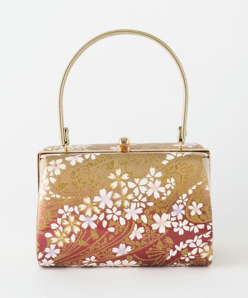 Select Shop 【バッグ・草履セット】桜華紋 ゴールド系 x レッド系