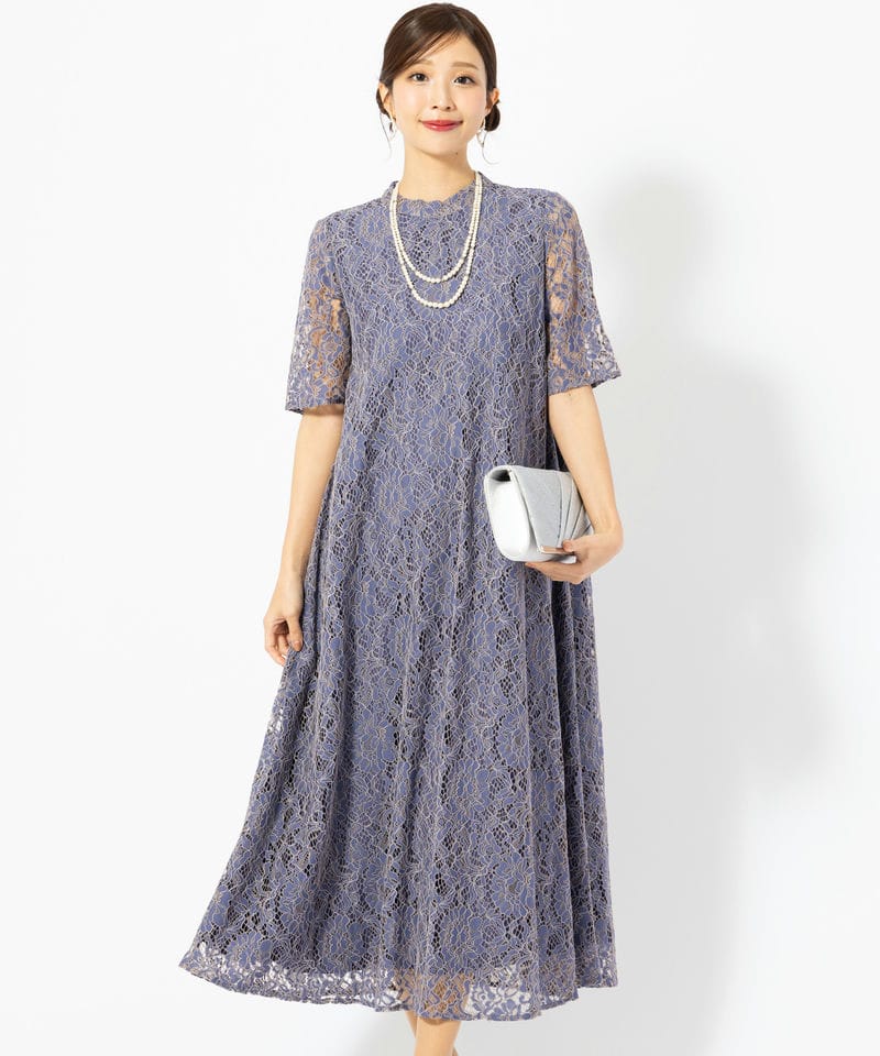 kaene カエン パイピングレースAラインドレス ブルー系 | 結婚式