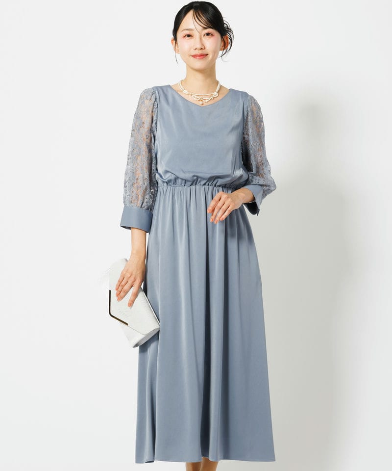 ANDRESD アンドレスド クロスアクセントドレス その他 x ブルー系