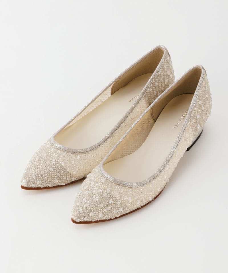 ✨極美品✨ダイアナ DIANA プラチナグリッター チュール フラットシューズ DIANA ダイアナ グリッターチュールフラットシューズ その他 x