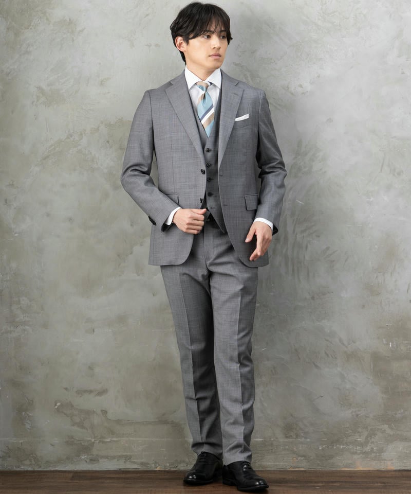 SUIT SQUARE スーツスクエア シャークスキン・スリーピーススーツ