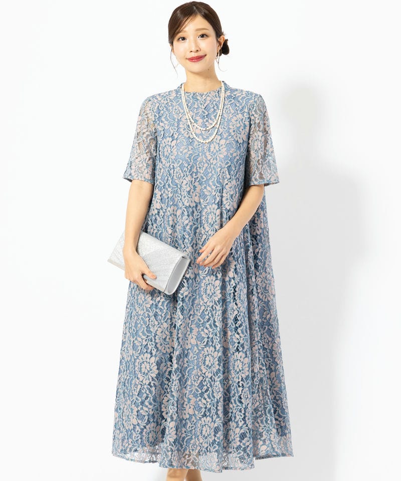 kaene カエン パイピングレースAラインドレス ブルー系 | 結婚式