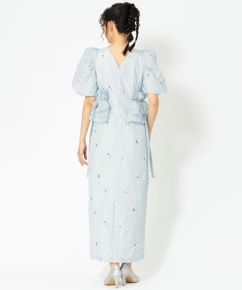 ANDRESD アンドレスド ブロッサムフリルドレス ブルー系 | 結婚式