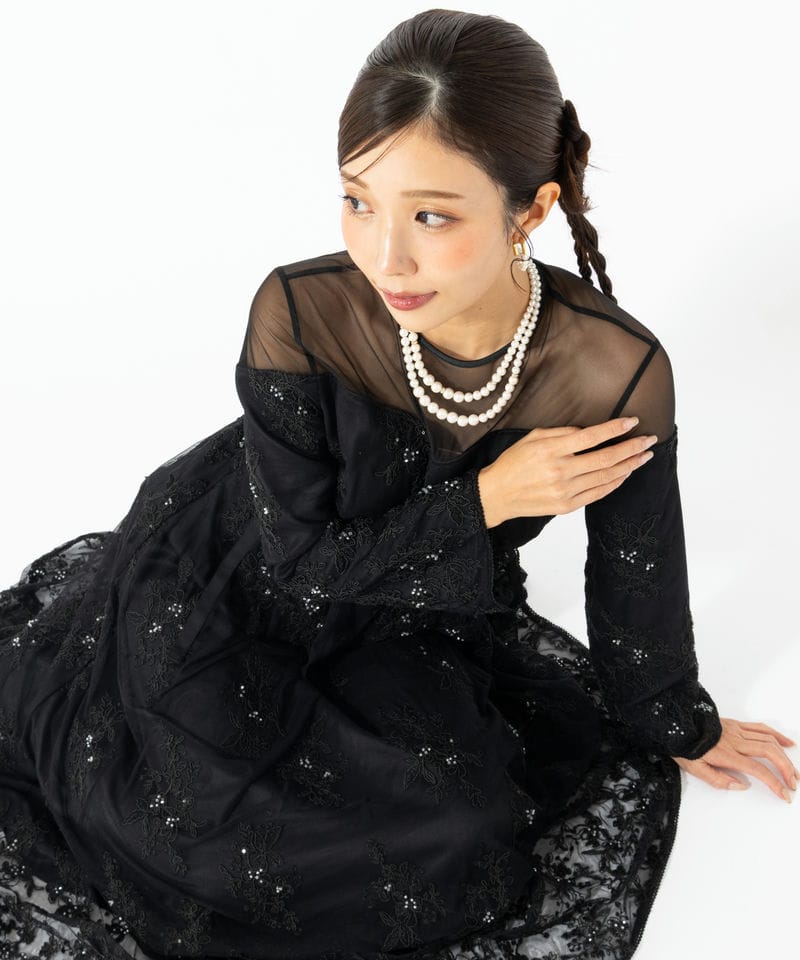 ANDRESD アンドレスド パールビスチェドレス ブラック系 | 結婚式
