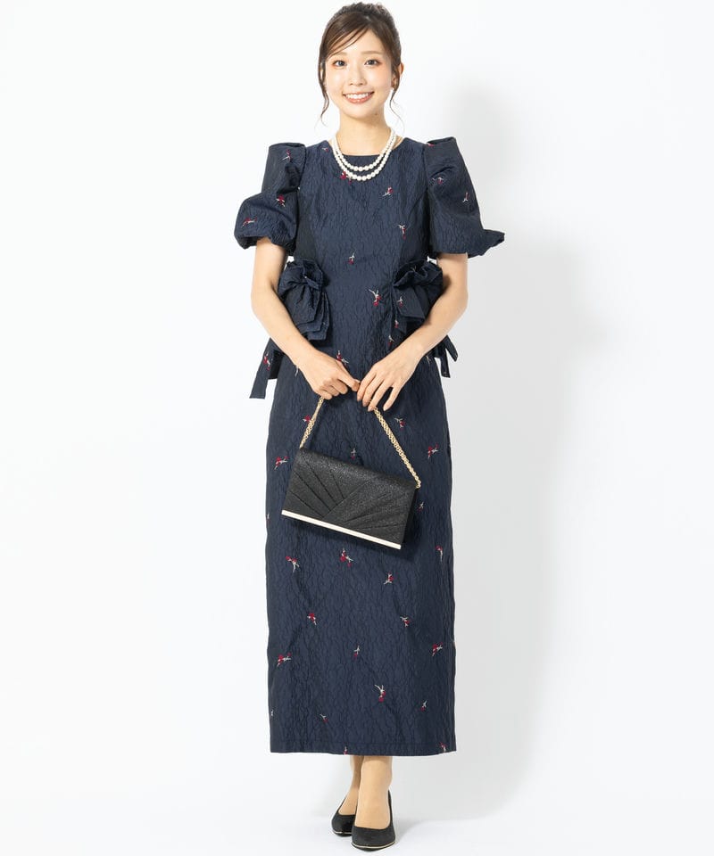 ANDRESD アンドレスド ブロッサムフリルドレス ネイビー系 | 結婚式