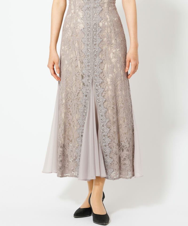 SNIDEL 【ドレス2点セット】シノワズリレースドレス グレー系 | 結婚式