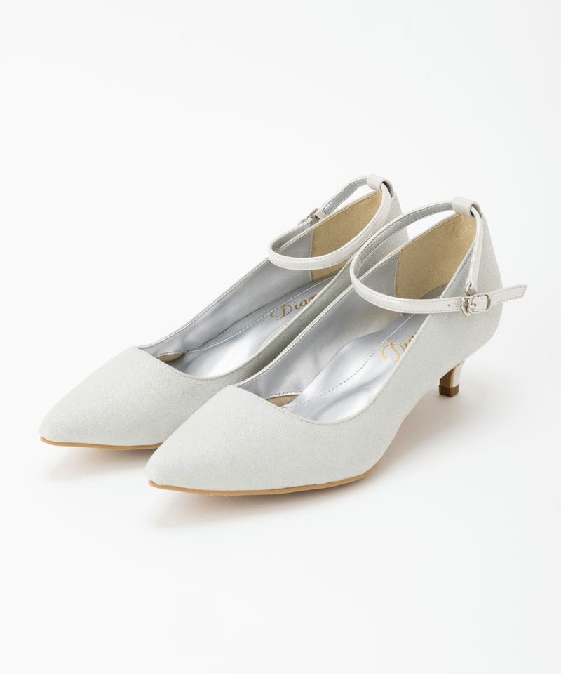 Aimer バックレースセパレートパンプス　Sサイズ シルバー Aimer エメ バックレースセパレートパンプス グレー系 x シルバー系