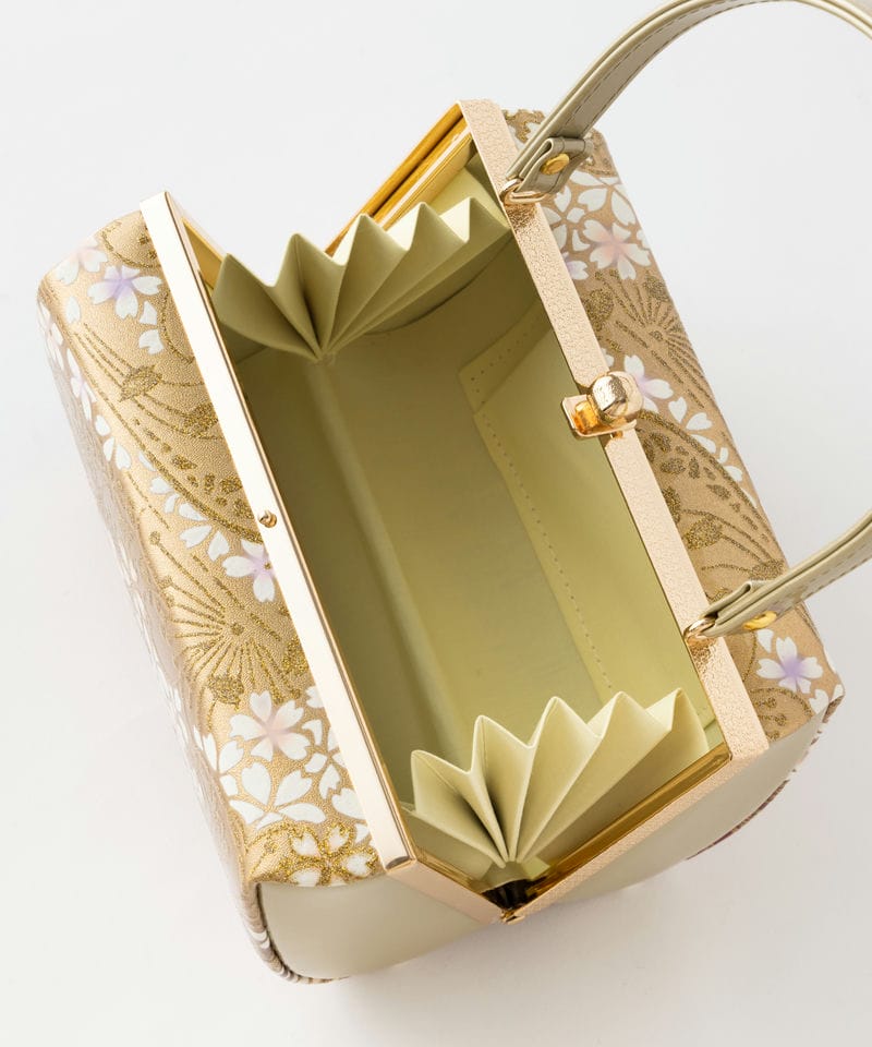 Select Shop 【バッグ・草履セット】桜華紋 ゴールド系 x レッド系