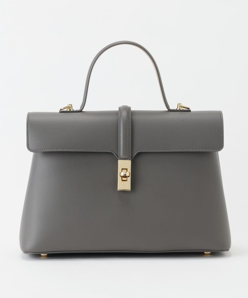 LONGCHAMP ロンシャン ロゾ・レザーハンドバッグ グレー系 | 結婚式