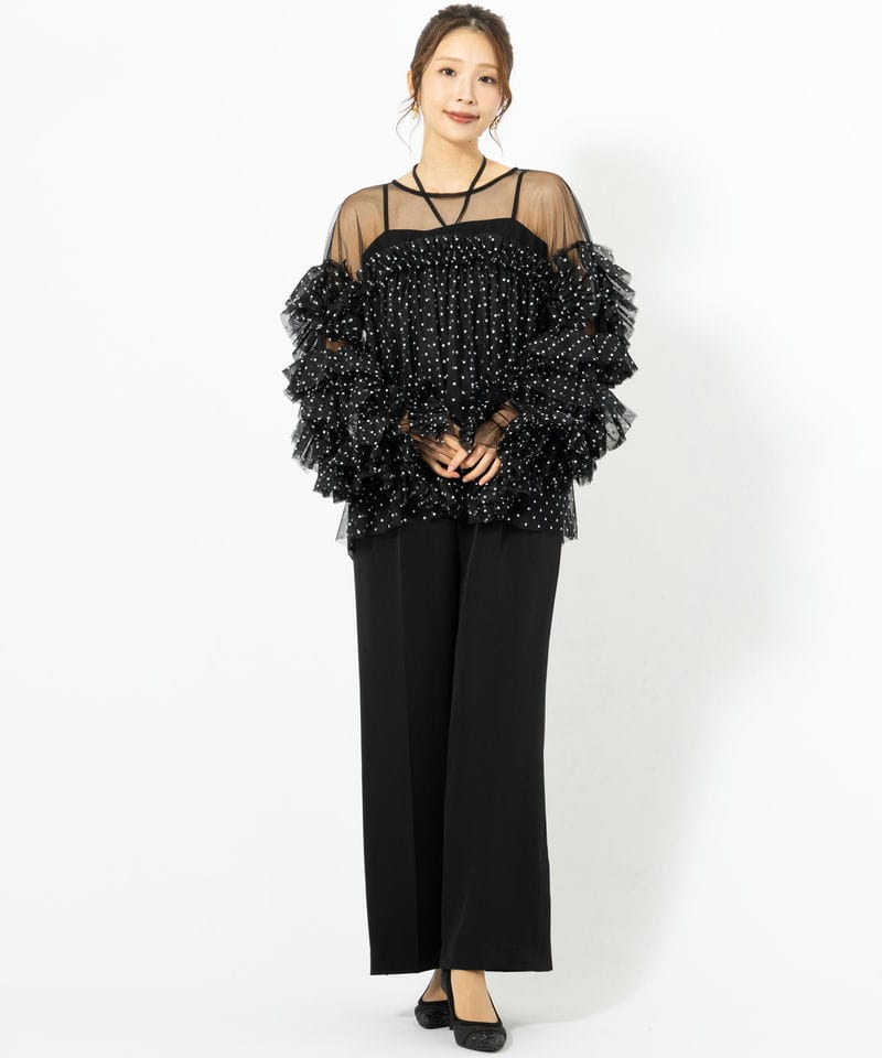 ANDRESD アンドレスド デコラティブチュールトップス&ダブルクロス