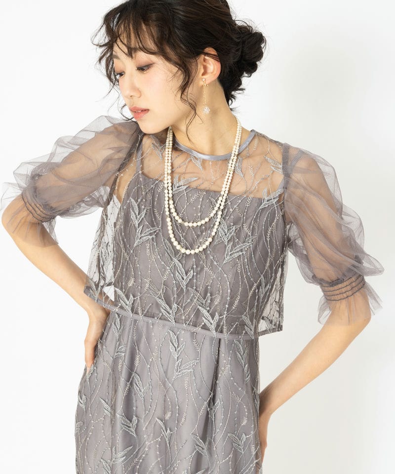 Dorry Doll ドリードール リーフレースセットドレス グレー系 | 結婚式