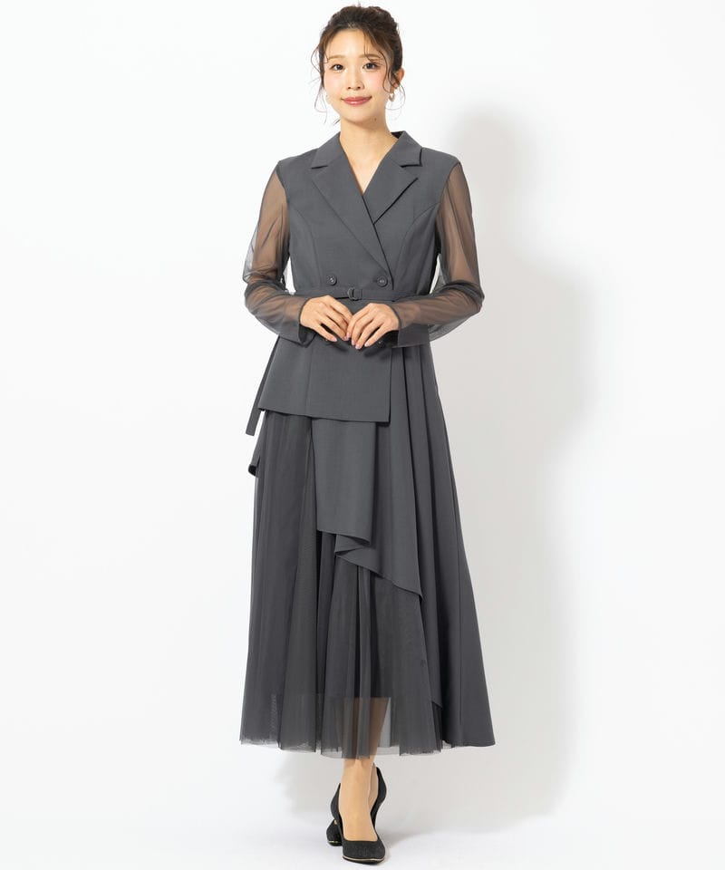 RUIRUE BOUTIQUE ルイルエブティック チュールレイヤードジャケット