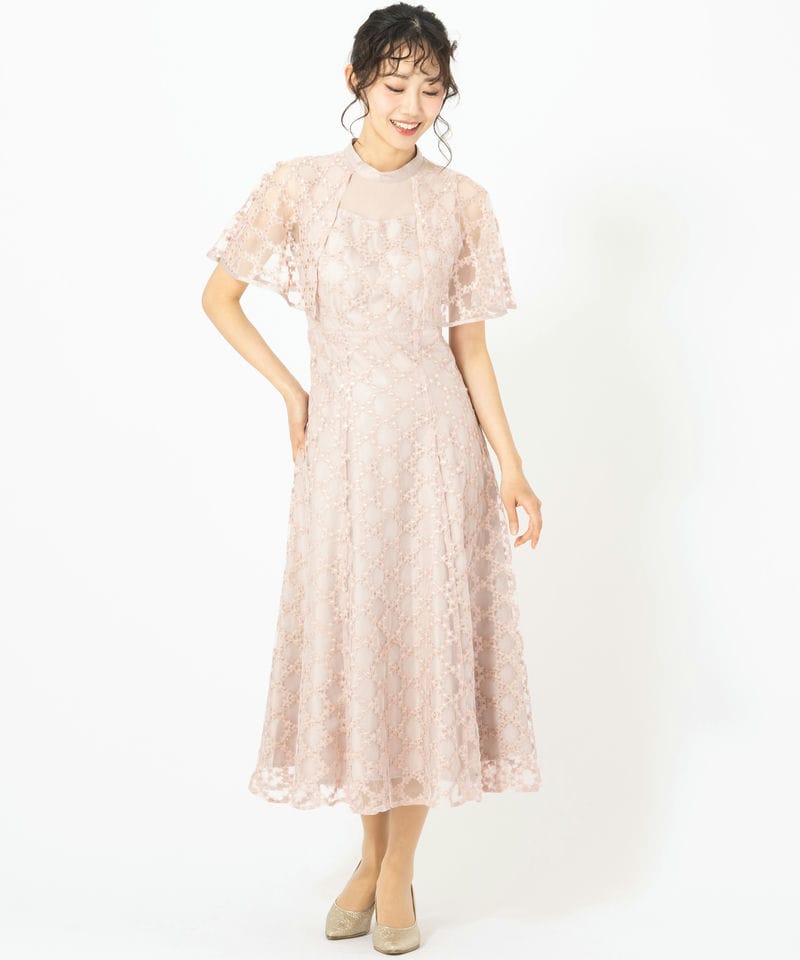 WILLSELECTION ウィルセレクション パイピングケープフレアドレス