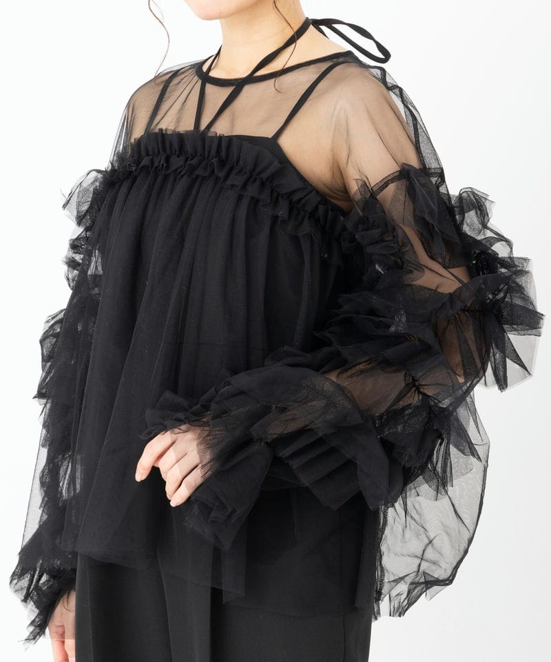 ANDRESD アンドレスド デコラティブチュールトップス&ダブルクロス