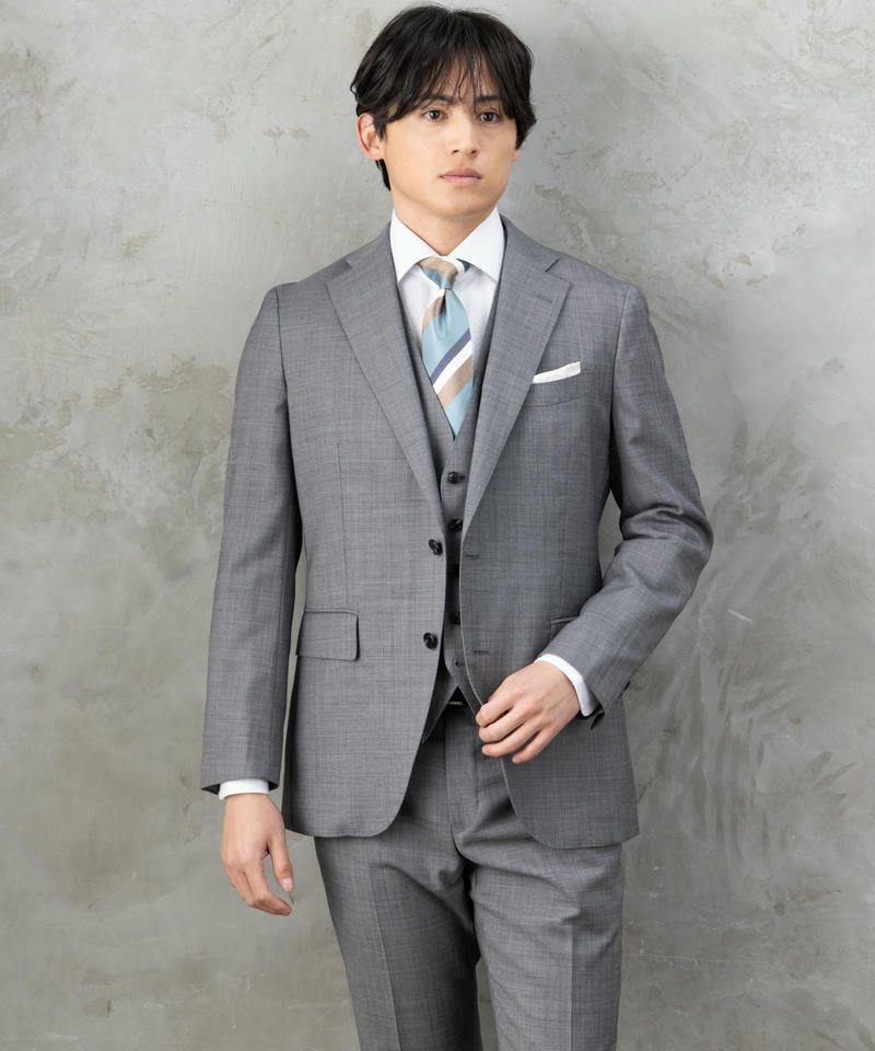 SUIT SQUARE スーツスクエア シャークスキン・スリーピーススーツ