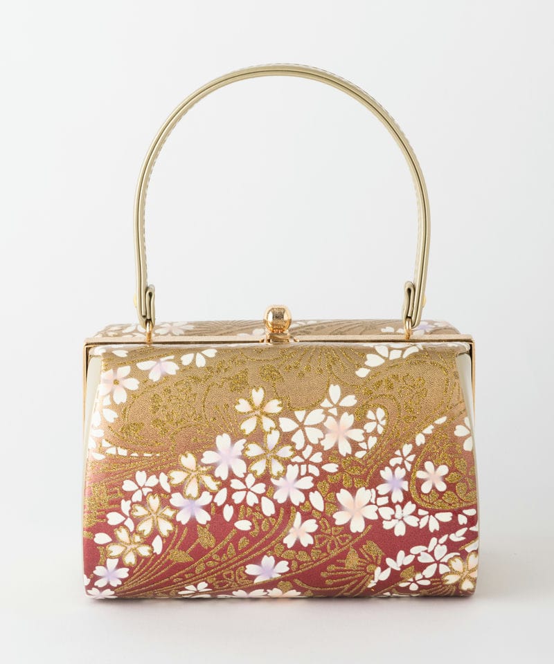 Select Shop 【バッグ・草履セット】桜華紋 ゴールド系 x レッド系
