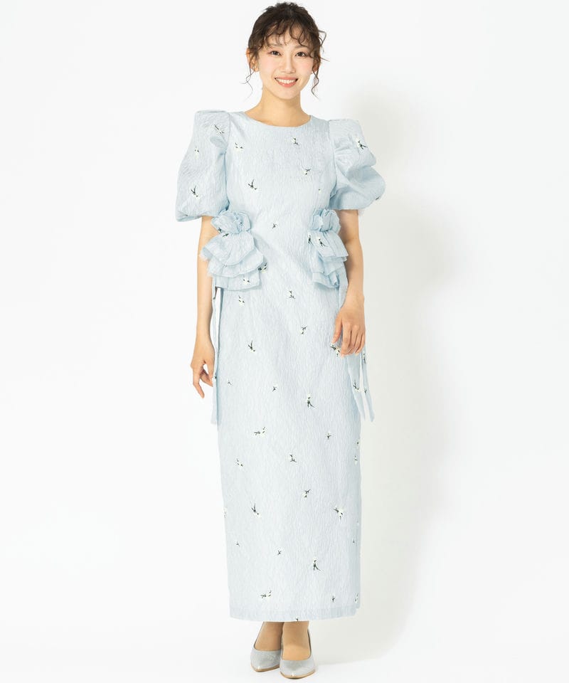 ANDRESD アンドレスド ブロッサムフリルドレス ブルー系 | 結婚式