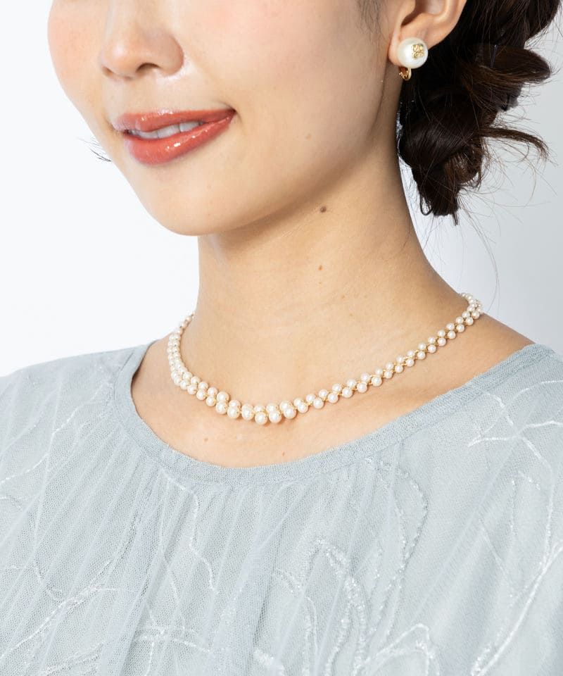 Aimer エメ 小粒一連パールネックレス その他 x ホワイト系 x ゴールド