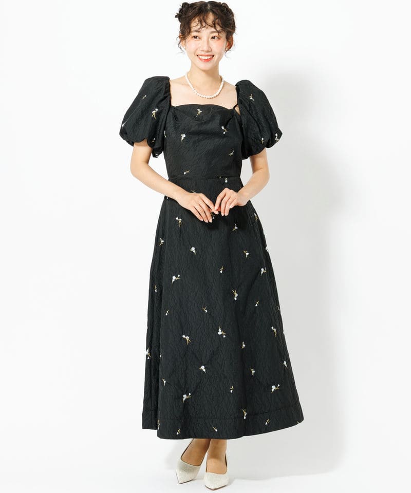 Aimer エメ 3WAYスリーブフラワー刺繍ジャカードフィット＆フレ
