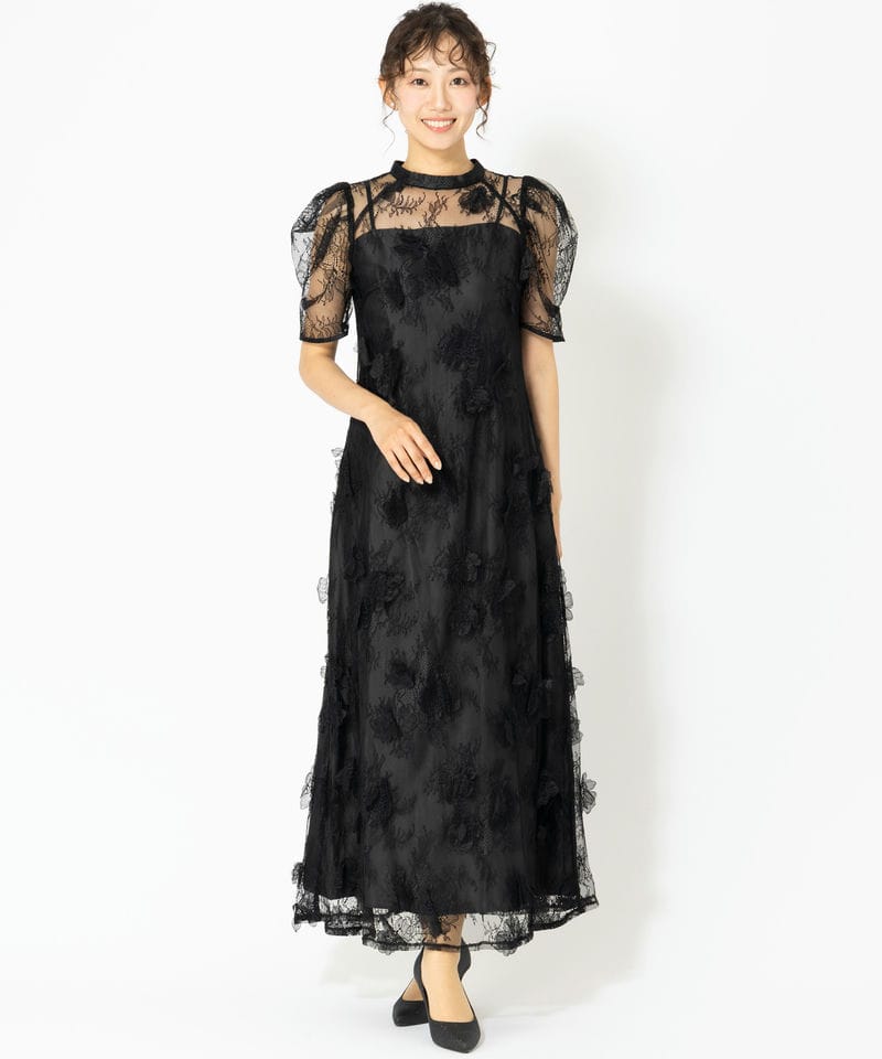 ANDRESD 2点 セット ANDRESD アンドレスド【ドレス2点SET】ラッセルレースフラワードレス