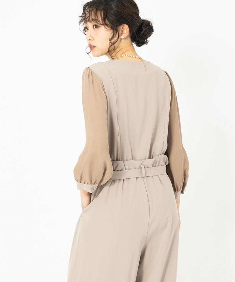 LE'RURE リルアー マルチウェイセットアップパンツドレス ベージュ系